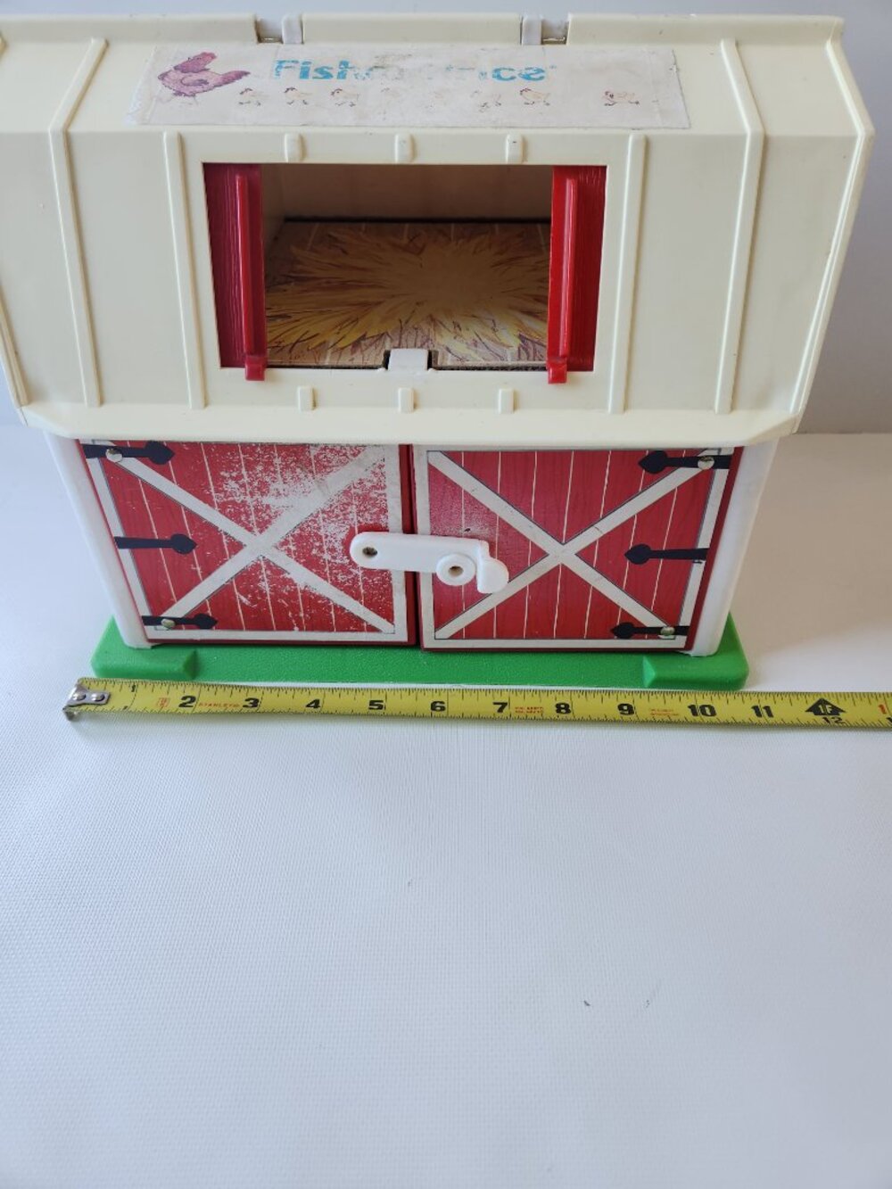 Fisher Price Vintage Farm Barn Playset Red White Folding Toy Barn Pretend Play - Picture 7 of 9